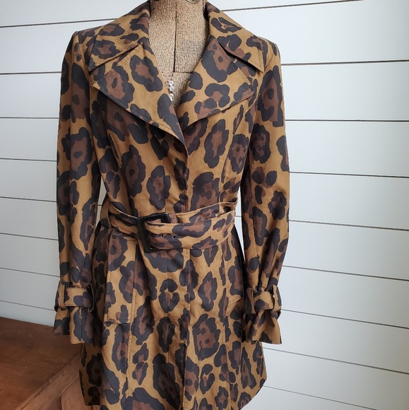 INC International Concepts Jackets & Blazers - I-N-C Cheetah Print Trench Coat